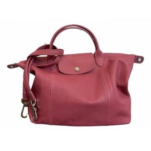 Maroon Longchamp Le Pliage Crossbody